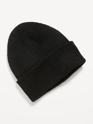 Gender-Neutral Rib-Knit Beanie Hat for Kids
