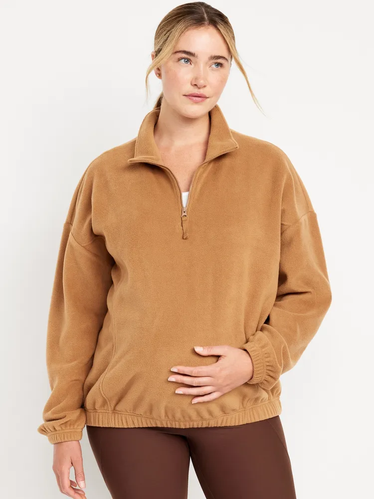 Maternity Cross-Front Nursing Pullover Hoodie