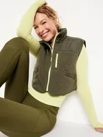 Crop Hybrid Zip Vest