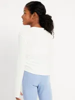 UltraLite Long-Sleeve Faux-Shrug Top for Girls