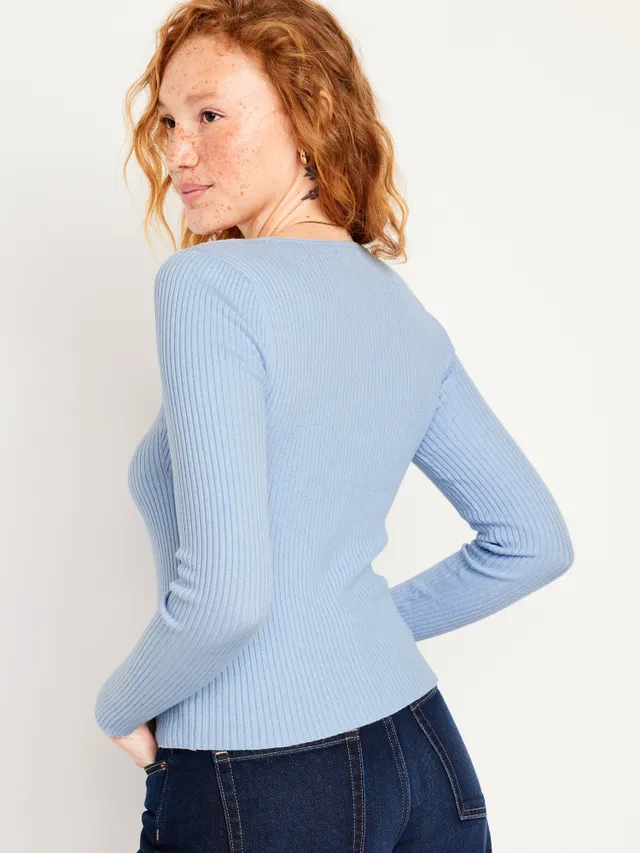 Old Navy Fitted Rib-Knit Sweater