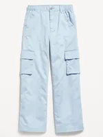 Mid-Rise Wide-Leg Cargo Pants for Girls