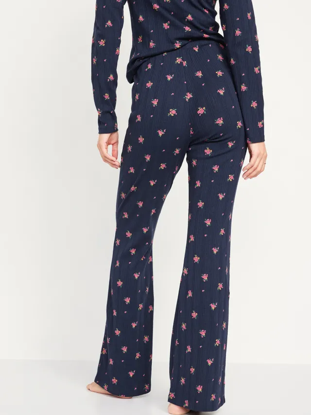 Old Navy High-Waisted Pointelle-Knit Flare Pajama Pants for Women