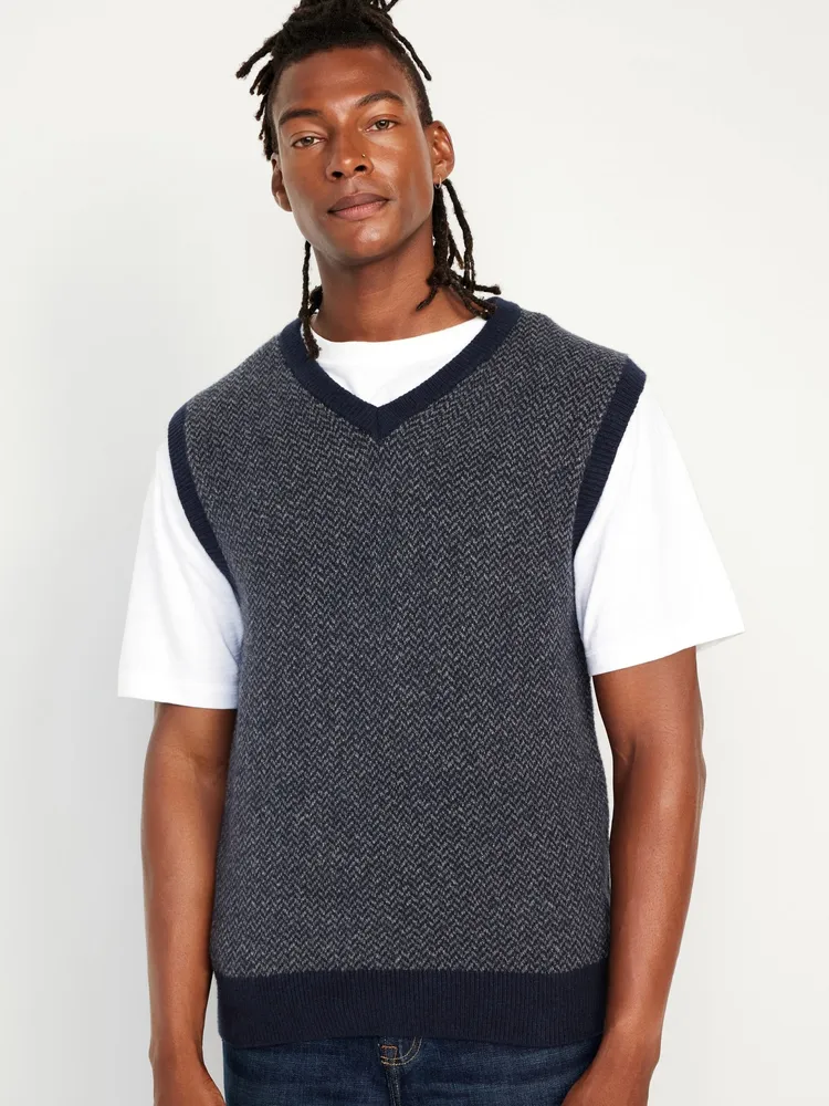 Loose Fit V-neck sweater vest