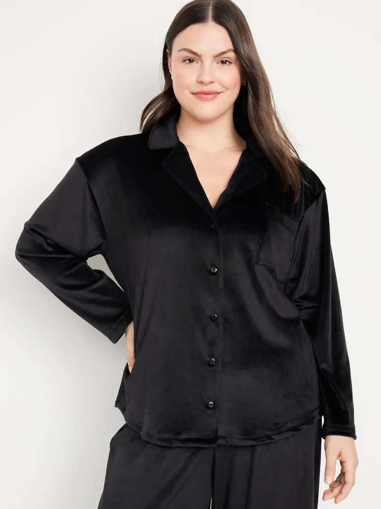 Old Navy Velour Pajama Shirt for Women