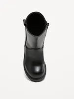 Faux-Leather Side-Zip Boots for Toddler Girls