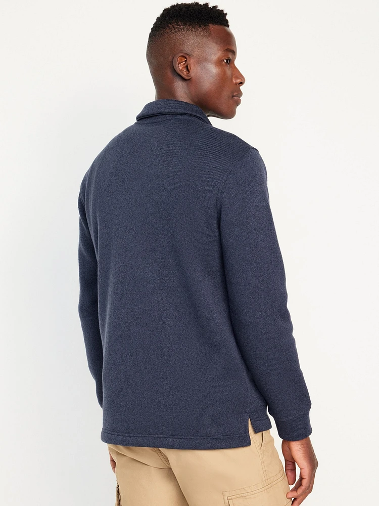 Fleece-Knit Quarter Zip