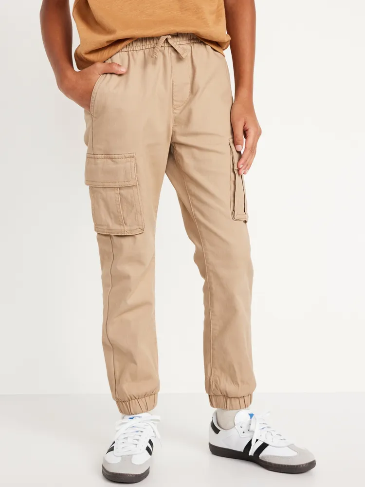 Built-In Flex Functional-Drawstring Twill Cargo Jogger Pants for
