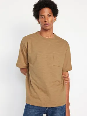 Slub-Knit Pocket T-Shirt for Men
