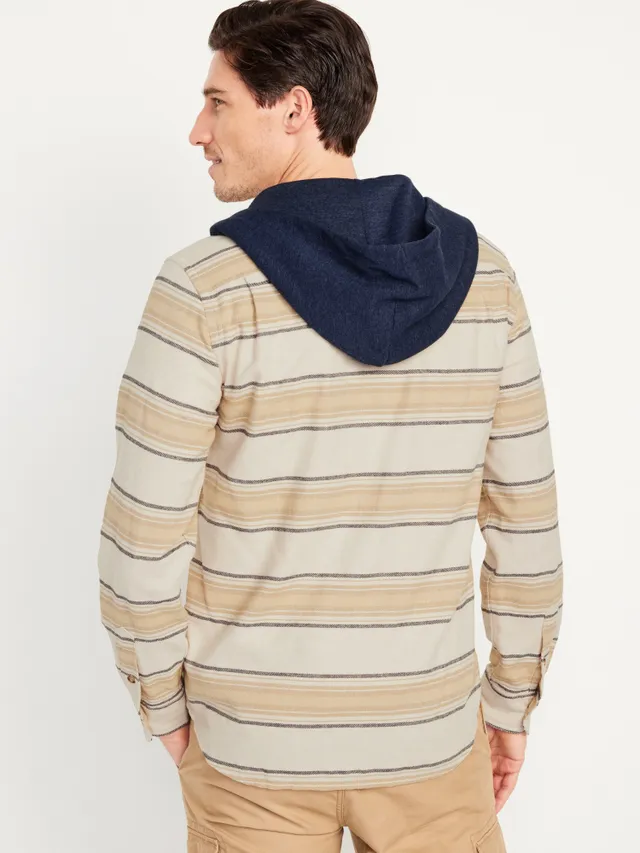 Old Navy Hooded Flannel Shirt for Men