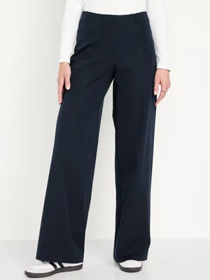 High-Waisted Pull-On Pixie Wide-Leg Pants for Women