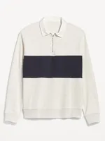 Quarter Zip Rugby Stripe Polo