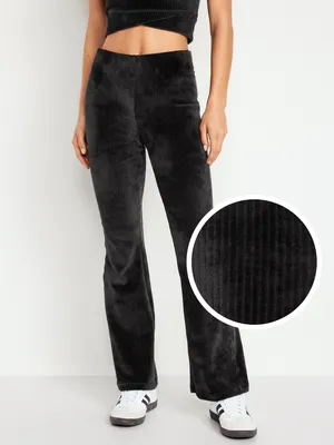 High-Waisted Velvet Performance Flare Pants for Women