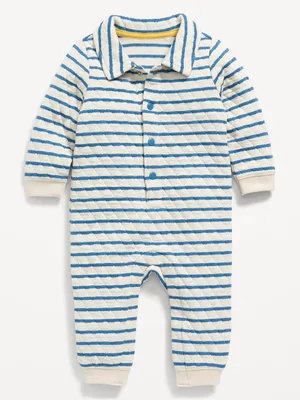 Unisex Long-Sleeve Quilted One-Piece for Baby