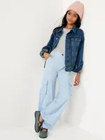 Mid-Rise Wide-Leg Cargo Pants for Girls