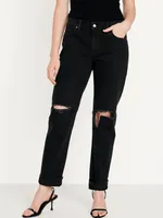 Mid-Rise Boyfriend Jeans