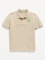 Embroidered Pique Polo Shirt for Boys