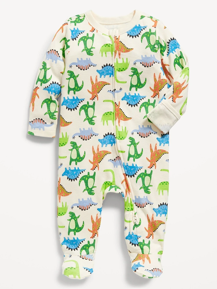 Unisex Sleep & Play 2-Way-Zip Footed One-Piece for Baby