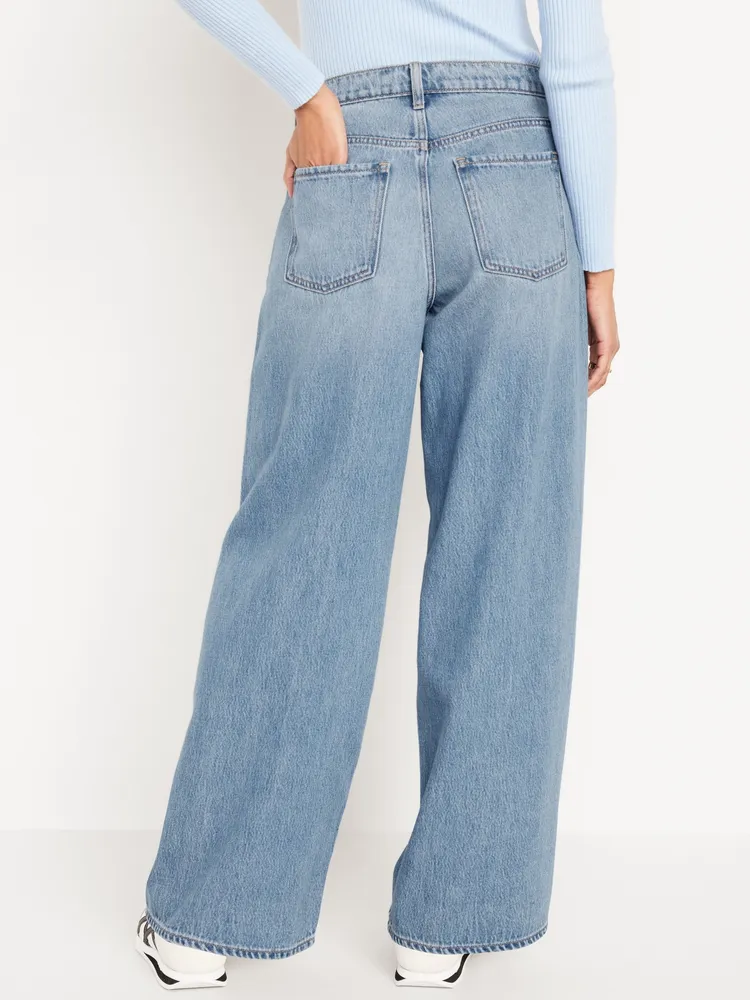 Mid-Rise Baggy Wide-Leg Jeans