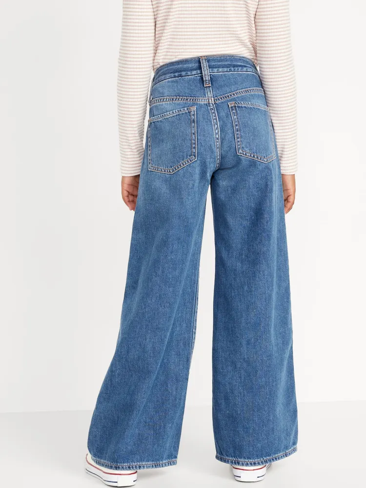 Extra High-Waisted Baggy Wide-Leg Non-Stretch Jeans