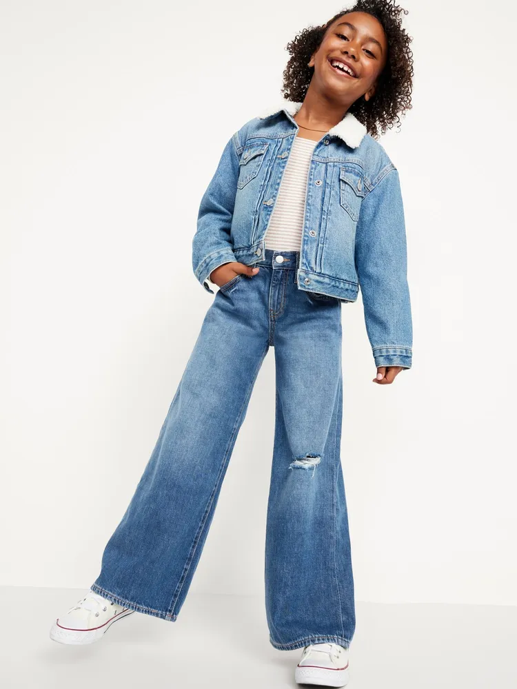 Extra High-Waisted Baggy Wide-Leg Non-Stretch Jeans