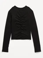 UltraLite Long-Sleeve Ruched Performance Top for Girls
