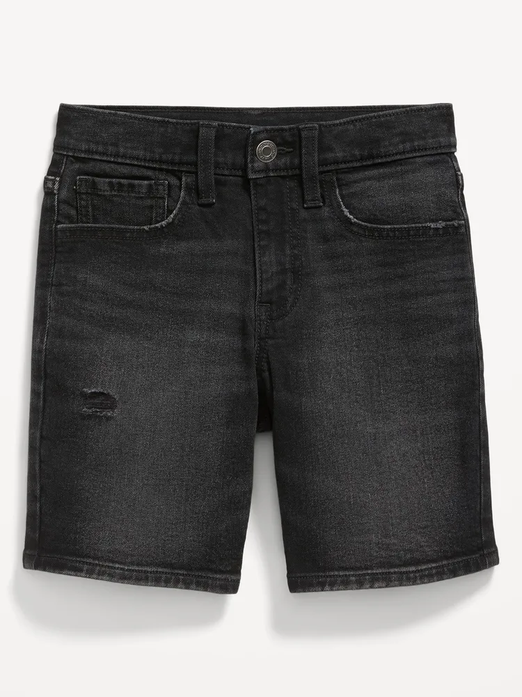 Above Knee 360° Stretch Ripped Jean Shorts for Boys