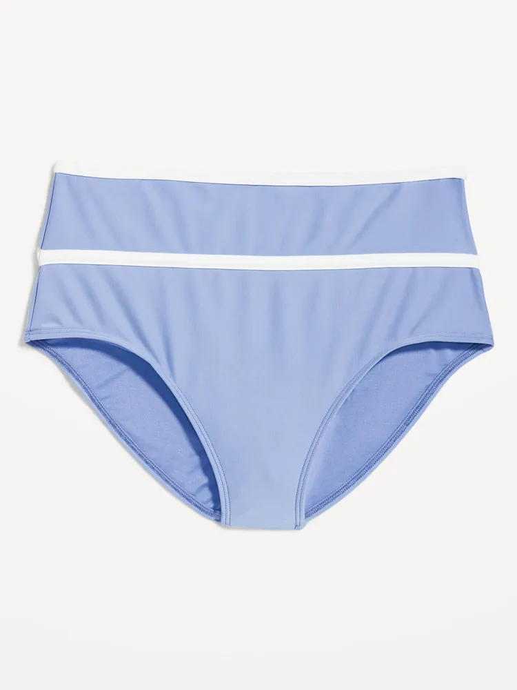 High-Waisted Bikini Swim Bottoms