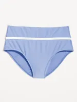 High-Waisted Bikini Swim Bottoms