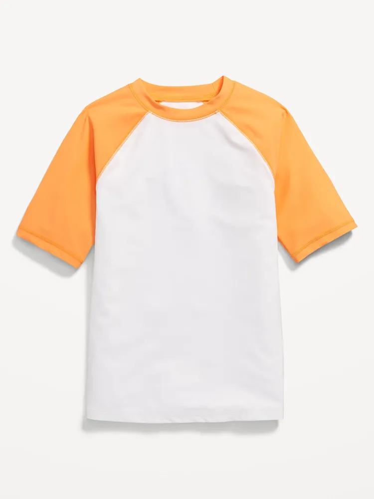 Raglan-Sleeve Rashguard Swim Top for Boys