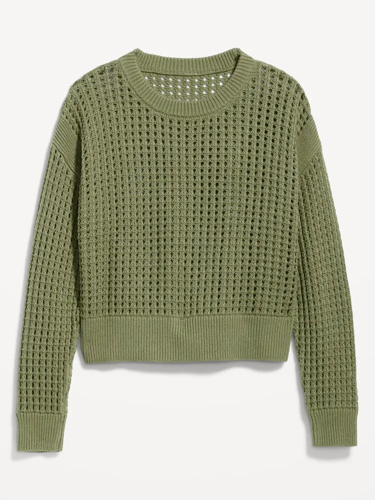 Open-Stitch Sweater