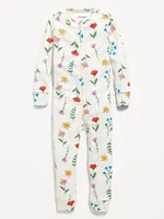 Unisex Snug-Fit 2-Way-Zip Printed Pajama One-Piece for Toddler & Baby