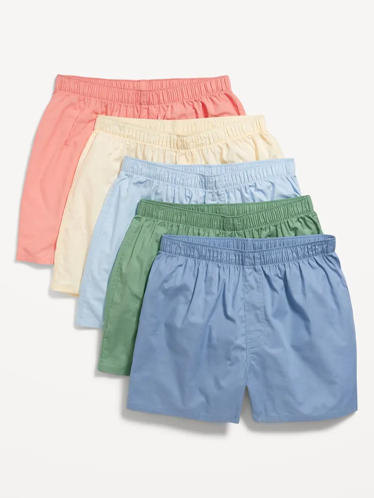 Old Navy 5-Pack Soft-Washed Boxer Shorts for Men -- 3.75-inch