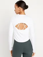 FlowForm Crop Cutout-Back Top