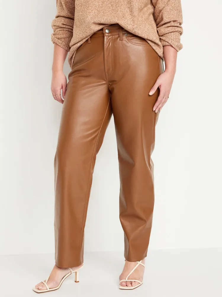 High-Waisted OG Loose Faux-Leather Pants