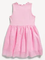 Sleeveless Fit and Flare Tutu Dress for Toddler Girls