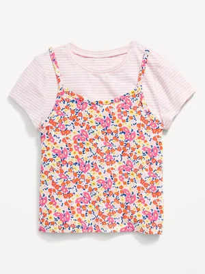 2-In-1 Striped Cami & T-Shirt for Girls