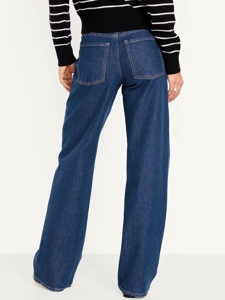 Mid-Rise Wide-Leg Jeans