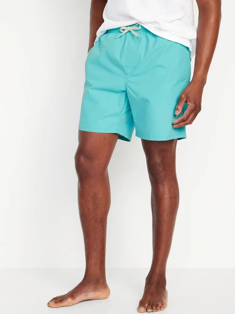 Solid Swim Trunks -- 7-inch inseam