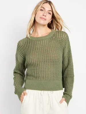 Open-Stitch Sweater