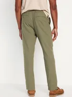 Loose Taper Linen-Blend Ankle Pants