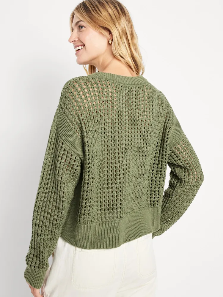 Open-Stitch Sweater