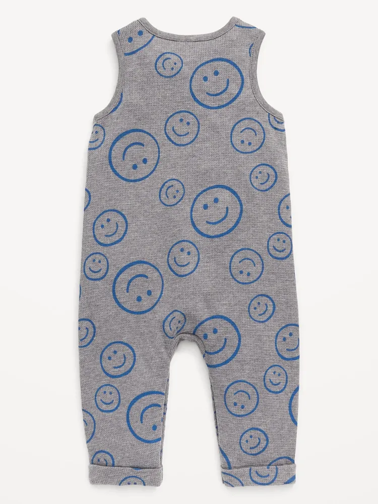 Unisex Sleeveless Henley One-Piece for Baby