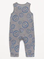 Unisex Sleeveless Henley One-Piece for Baby