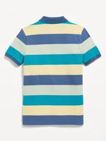 Printed Pique Polo Shirt for Boys