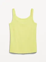 Fitted Rib-Knit Tank Top