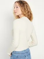 Rib-Knit Crop Sweater