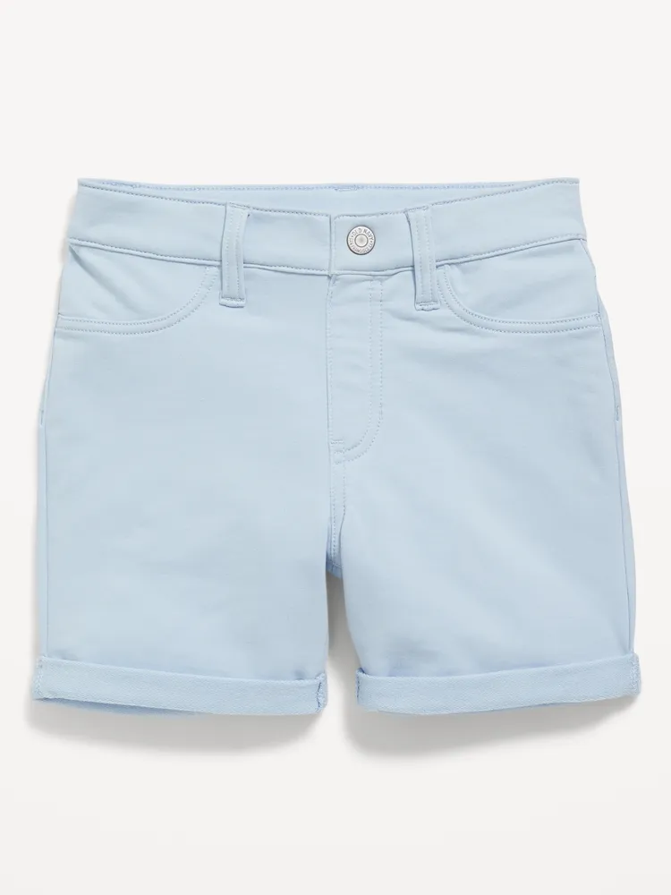 French Terry Rolled-Cuff Midi Shorts for Girls