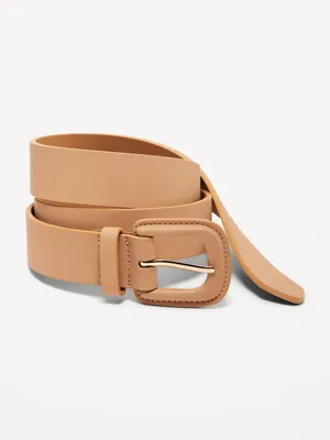 Faux-Leather Belt for Women