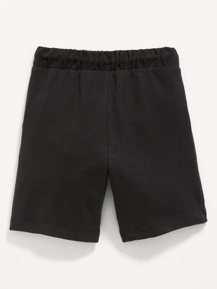 Functional-Drawstring French Terry Pull-On Shorts for Toddler Boys